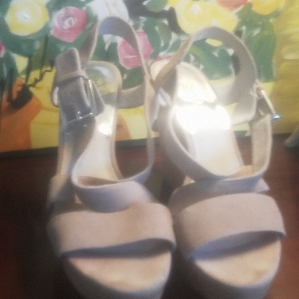 Michael Kors suede wedge sandal 9.5M